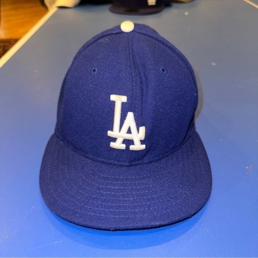 Vintage LA Los Angeles Dodgers New Era Pro Model USA Fitted Hat Cap Size 7‎